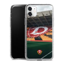 Silikon Glitter Case transparent-silber