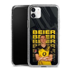 Silikon Glitter Case transparent-silber