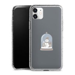 Silikon Glitter Case transparent-silber