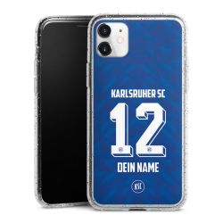 Silikon Glitter Case transparent-silber