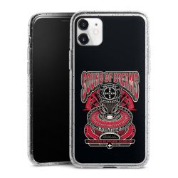 Silikon Glitter Case transparent-silber