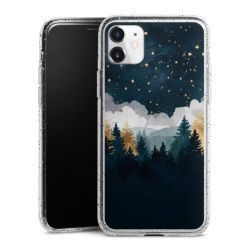 Silikon Glitter Case transparent-silber