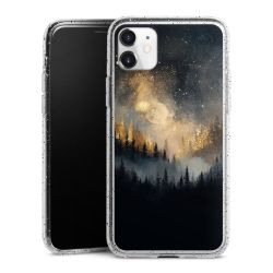 Silikon Glitter Case transparent-silber