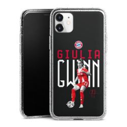 Silikon Glitter Case transparent-silber