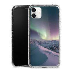 Silikon Glitter Case transparent-silber