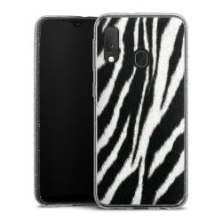 Silikon Glitter Case transparent-silber