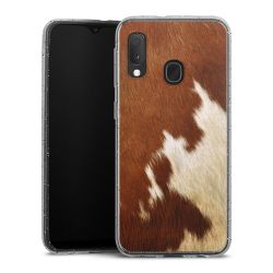 Silikon Glitter Case transparent-silber