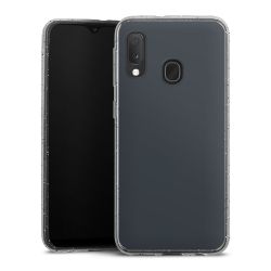 Silikon Glitter Case transparent-silber