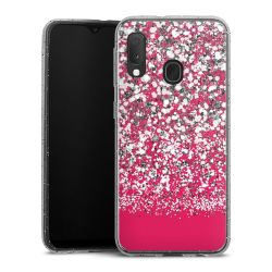 Silicone Glitter Case silver glitter