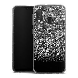 Silicone Glitter Case silver glitter