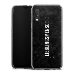 Silikon Glitter Case transparent-silber