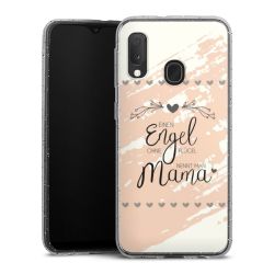 Silikon Glitter Case transparent-silber