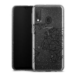 Silicone Glitter Case silver glitter