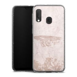 Silikon Glitter Case transparent-silber