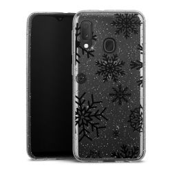 Silicone Glitter Case silver glitter