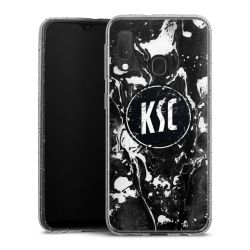 Silikon Glitter Case transparent-silber