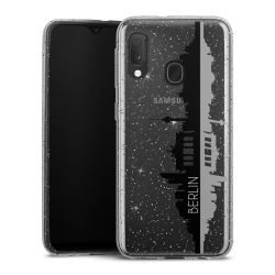 Silikon Glitter Case transparent-silber