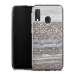 Silicone Glitter Case silver glitter