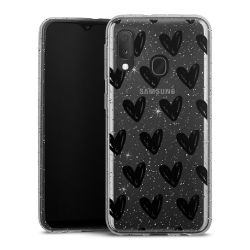 Silicone Glitter Case silver glitter