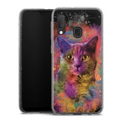 Silikon Glitter Case transparent-silber