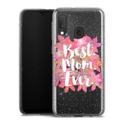 Silicone Glitter Case silver glitter