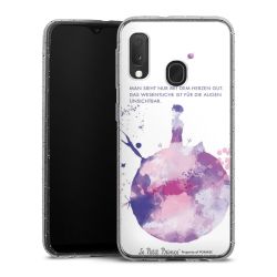 Silikon Glitter Case transparent-silber