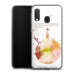 Silikon Glitter Case transparent-silber