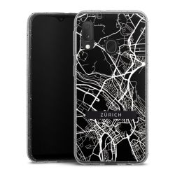 Silikon Glitter Case transparent-silber