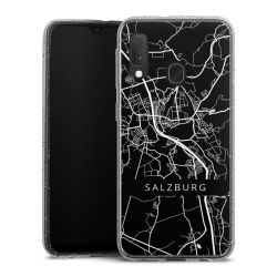 Silikon Glitter Case transparent-silber