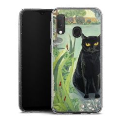 Silikon Glitter Case transparent-silber