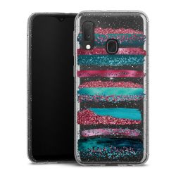 Silicone Glitter Case silver glitter