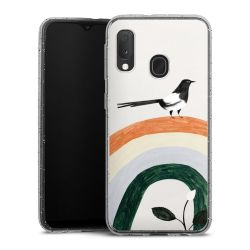 Silikon Glitter Case transparent-silber