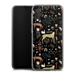 Silikon Glitter Case transparent-silber