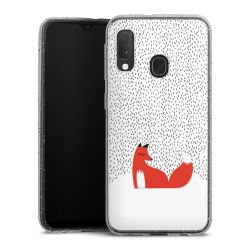 Silicone Glitter Case silver glitter