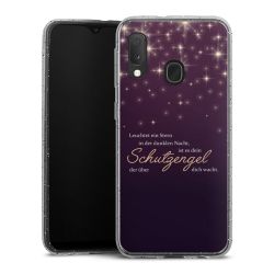 Silikon Glitter Case transparent-silber