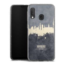 Silikon Glitter Case transparent-silber