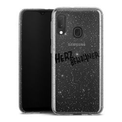 Silikon Glitter Case transparent-silber