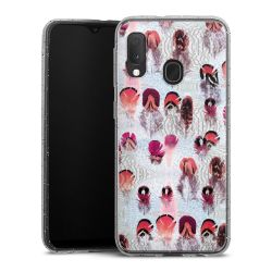 Silicone Glitter Case silver glitter