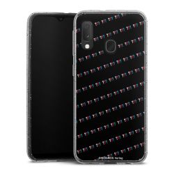 Silikon Glitter Case transparent-silber