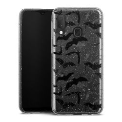 Silicone Glitter Case silver glitter