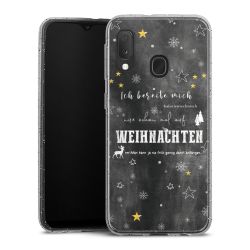 Silikon Glitter Case transparent-silber