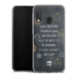 Silikon Glitter Case transparent-silber