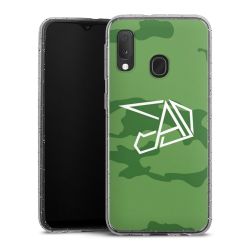 Silikon Glitter Case transparent-silber