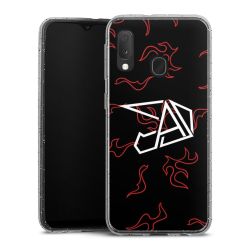 Silikon Glitter Case transparent-silber