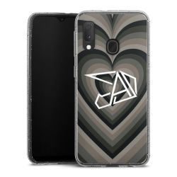 Silikon Glitter Case transparent-silber