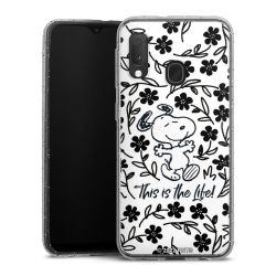 Silicone Glitter Case silver glitter