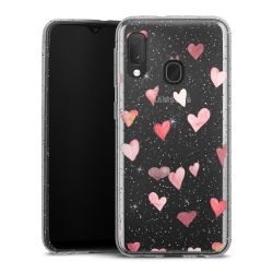 Silicone Glitter Case silver glitter