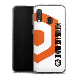 Silikon Glitter Case transparent-silber