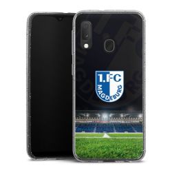 Silikon Glitter Case transparent-silber