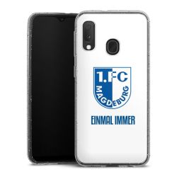 Silikon Glitter Case transparent-silber